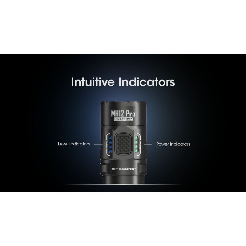 Nitecore MH12 Pro 3300 Lumen USB-C genopladelig lommelygte til udendørs eventyr og natlige vandreture