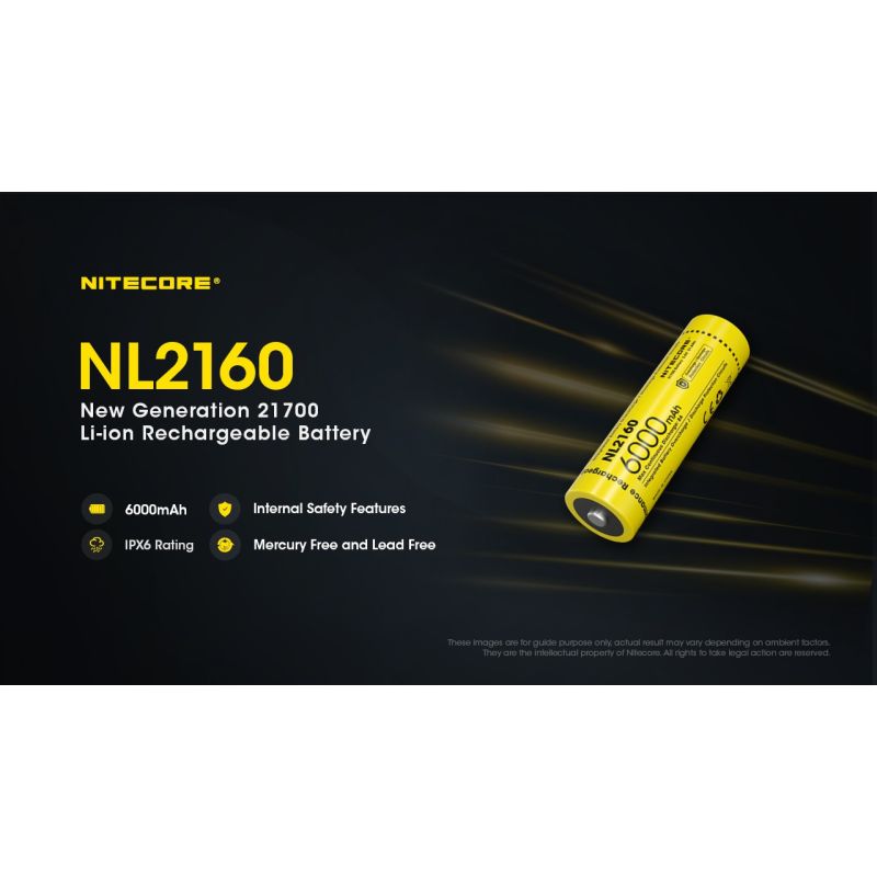 NITECORE NL2140HP 21700 Li-ion batteri 4000mAh 3.6V til høj-dræn enheder LED lommelygter og digitalkameraer