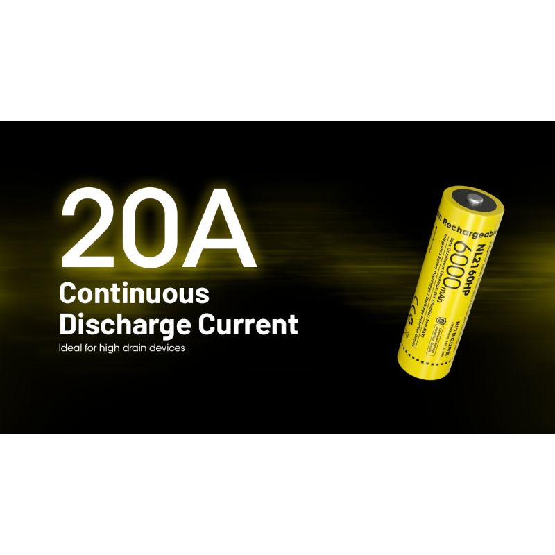 Oplev NITECORE NL2160HP 6000mAh 3.6V kompakt 21700 USB-C Li-ion batteri til elektronik og camping
