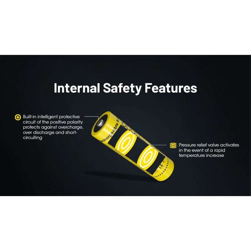 Oplev NITECORE NL2160HP 6000mAh 3.6V kompakt 21700 USB-C Li-ion batteri til elektronik og camping