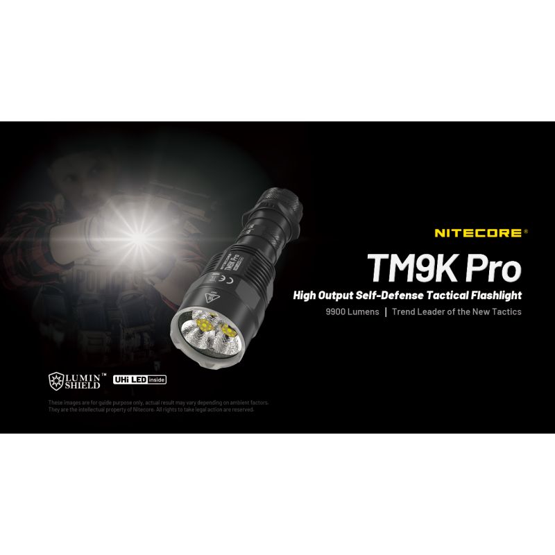 Nitecore TM9K PRO 9900 Lumen kraftig genopladelig USB-C lygte til eftersøgning og redning robust konstruktion