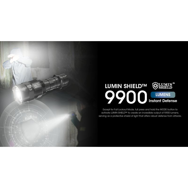 Nitecore TM9K PRO 9900 Lumen kraftig genopladelig USB-C lygte til eftersøgning og redning robust konstruktion