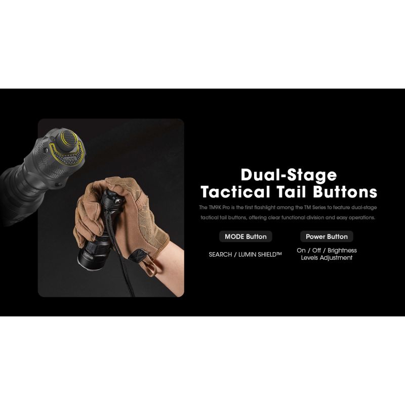 Nitecore TM9K PRO 9900 Lumen kraftig genopladelig USB-C lygte til eftersøgning og redning robust konstruktion