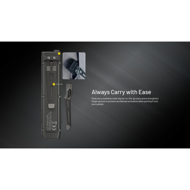 NITECORE EDC27 UHi genopladelig lommelygte 3100 lumen USB-C letvægts og kraftfuld til udendørs eventyr