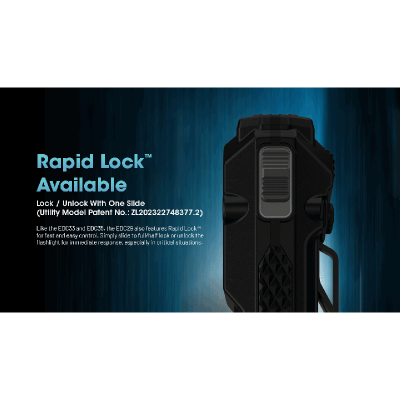 NITECORE EDC29 6500 lumen USB-C genopladelig lommelygte camping og hverdagens bærbar med justerbare niveauer