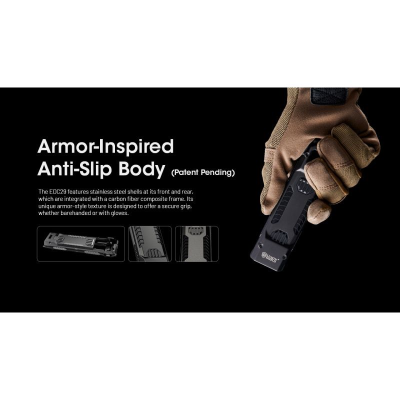 NITECORE EDC29 6500 lumen USB-C genopladelig lommelygte camping og hverdagens bærbar med justerbare niveauer