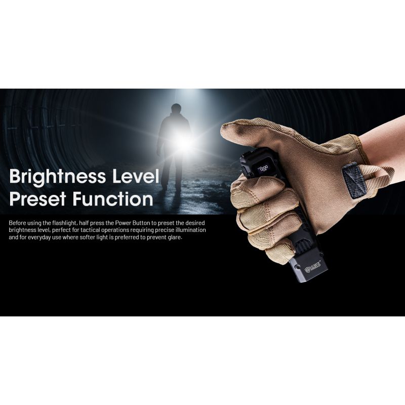 NITECORE EDC29 6500 lumen USB-C genopladelig lommelygte camping og hverdagens bærbar med justerbare niveauer