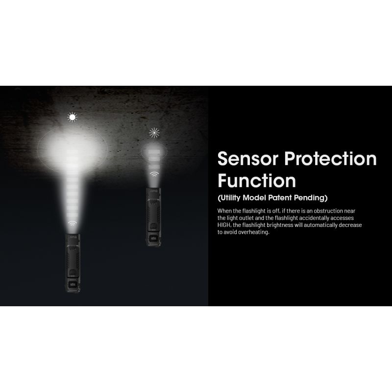 NITECORE EDC29 6500 lumen USB-C genopladelig lommelygte camping og hverdagens bærbar med justerbare niveauer