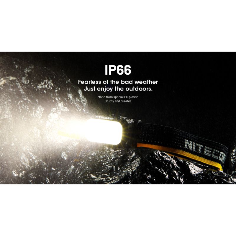 NITECORE NU25 MCT kompakt LED forlygte 400 lumens dual beam USB-C opladning ideel til eventyrer udendørs belysning