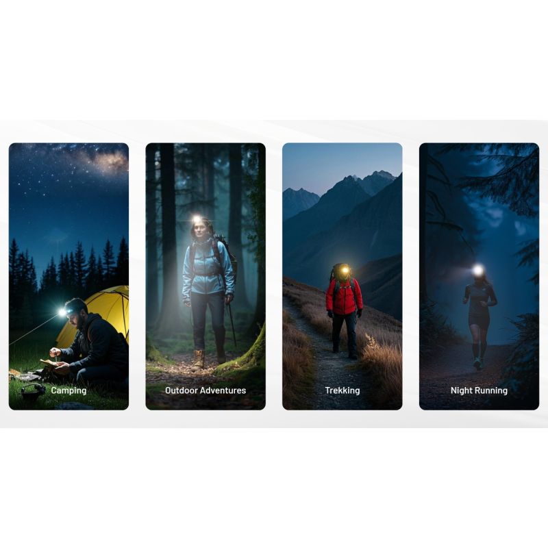 NITECORE NU25 opgraderet forlygte 400 lumen USB-C genopladelig letvægtsforlygte til udendørs eventyr