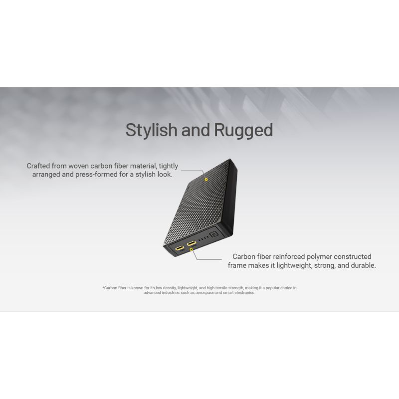 Nitecore NB20000 Gen3 QC bærbar oplader 20000mAh letvægt kompakt høj kapacitet dobbelte USB-C porte rejseledsager