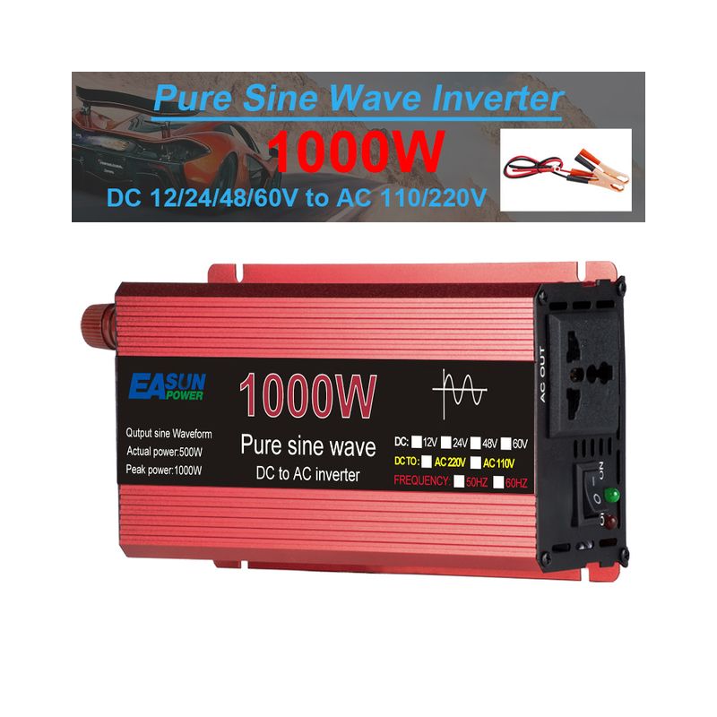 Pure Sine Wave Inverter 3000W letvægt aluminium-magnesium ren sinusudgang til off-grid livsstil og outdoor