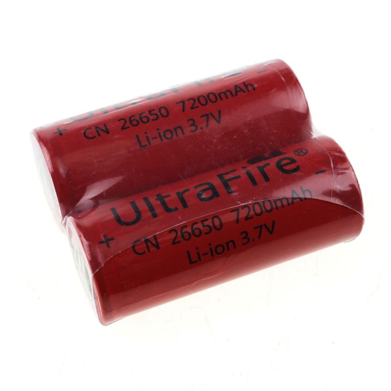 UltraFire CN 26650 3.7V 7200mAh genopladeligt lommelygtebatteri høj kapacitet til elektroniske enheder