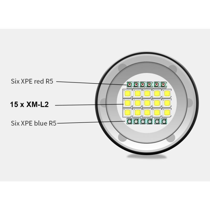Udforsk havet med QH14 QH27 UV dykkerlampe 20000 lumens LED til natdyk holdbar vandtæt lys til koralrev
