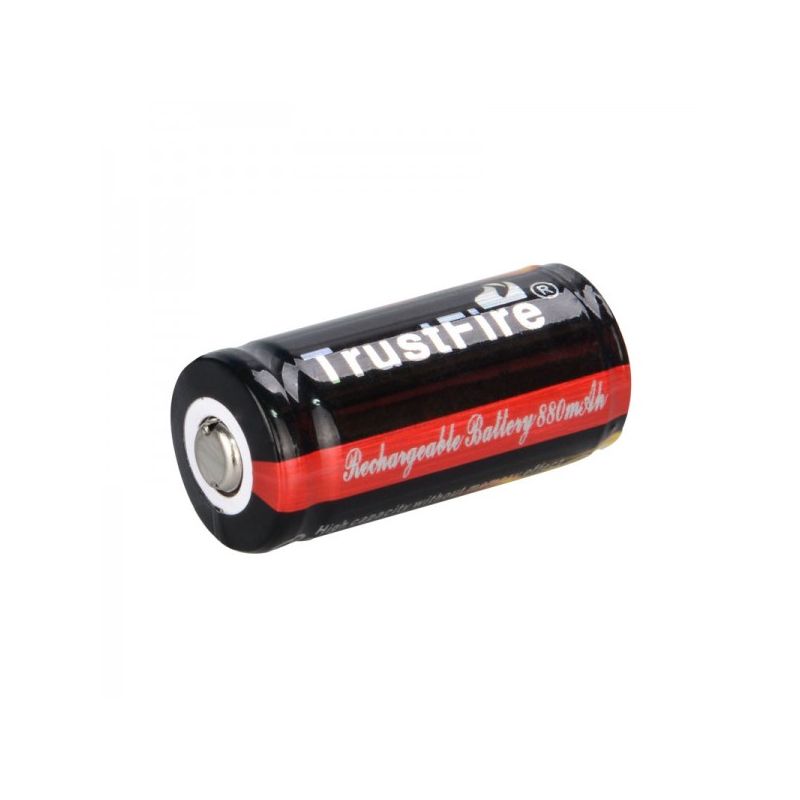 TrustFire 16340 genopladeligt Li-ion batteri 3.7V 880mAh miljøvenlige batterier alsidig kompatibilitet sikker brug