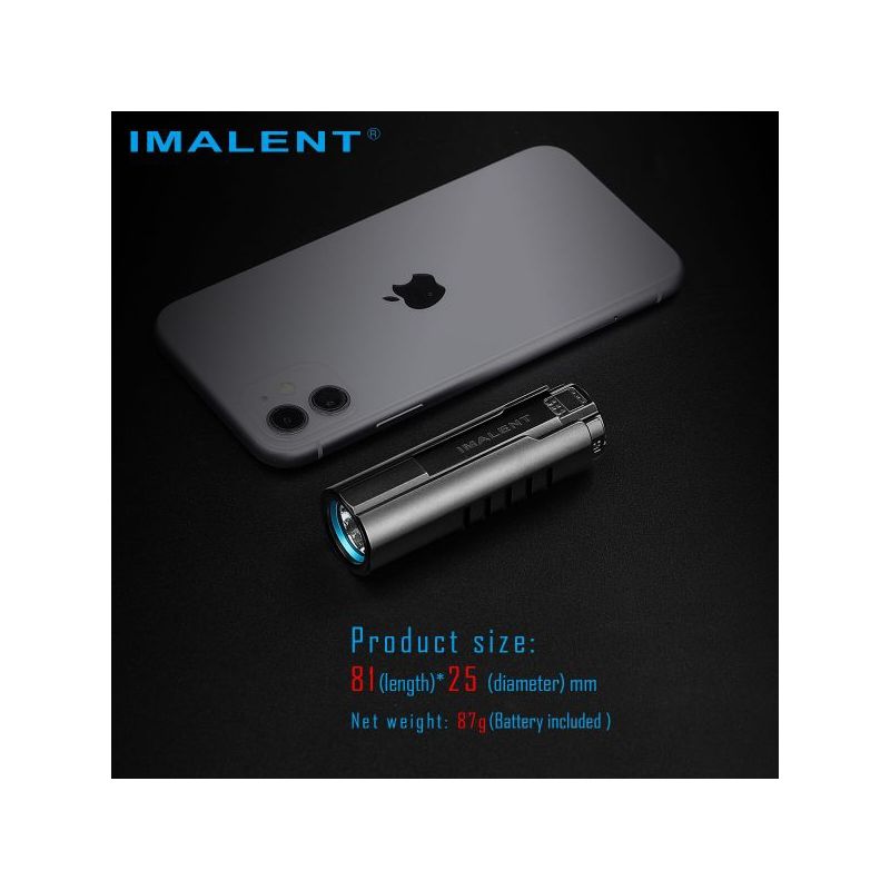 IMALENT LD70 LED lommelygte 4000 lumen bærbar belysning med OLED skærm høj ydeevne kompakt design