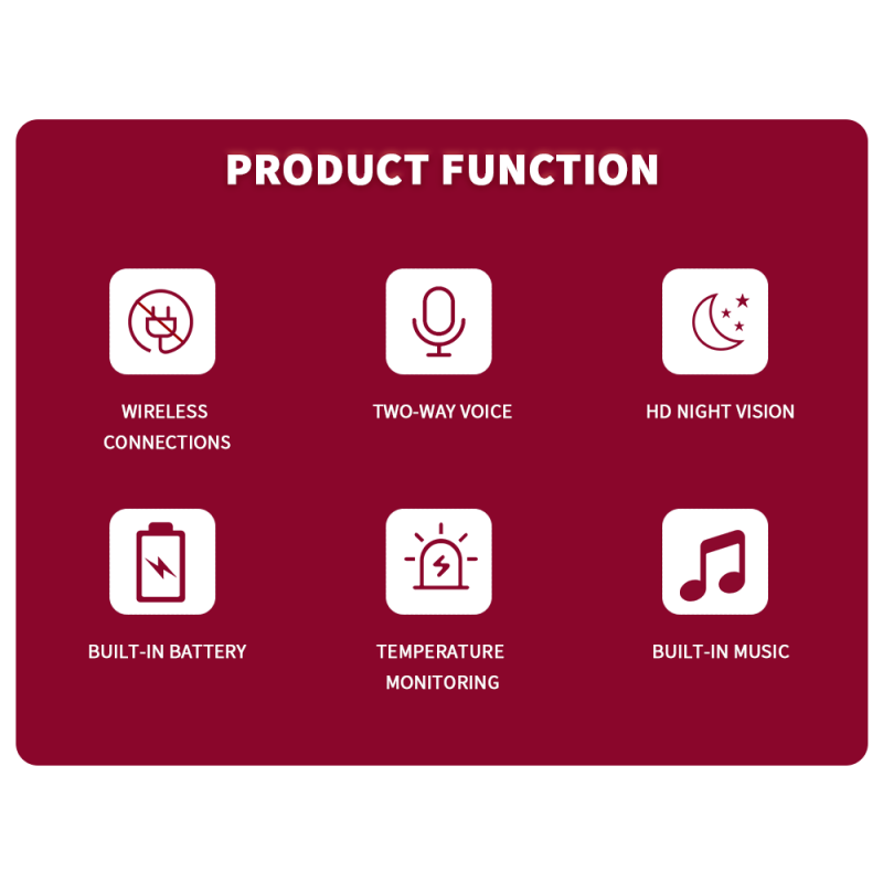 VB601 trådløs video babyalarm med natsyn og temperaturovervågning for ultimativ babysikkerhed og babykomfort