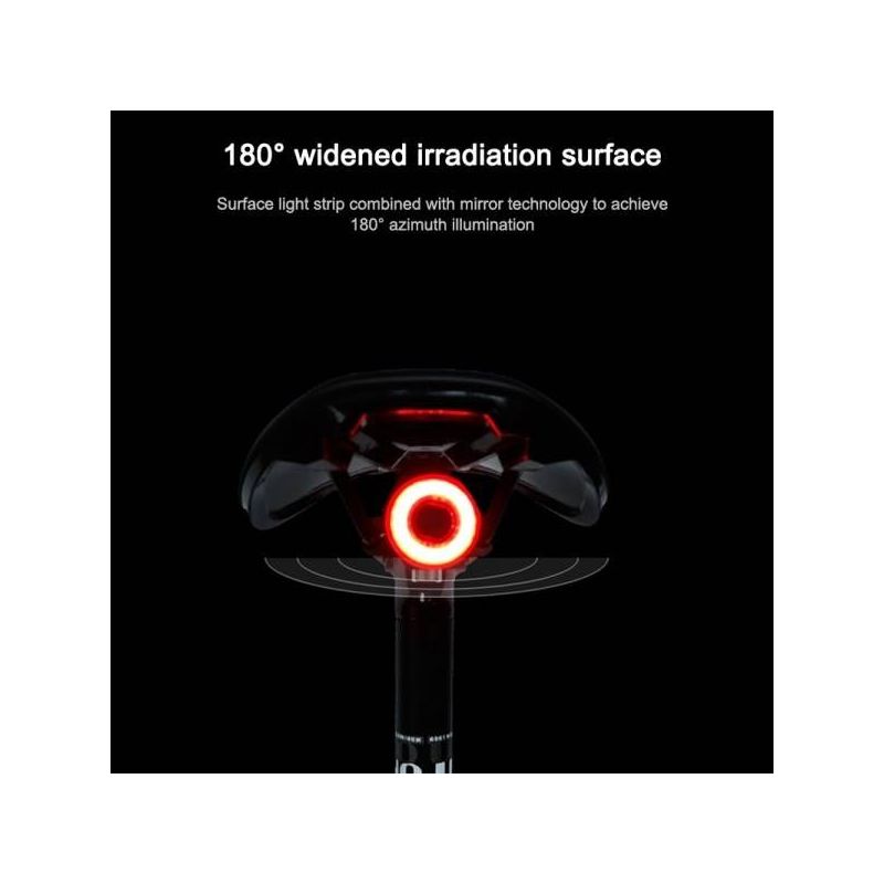 MEROCA MX2 cykelsikkerhedslys med smart sensor baglys automatisk lysaktivering holdbart letvægtsdesign