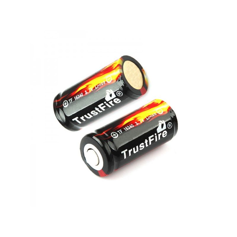 TrustFire 16340 genopladeligt Li-ion batteri 3.7V 880mAh miljøvenlige batterier alsidig kompatibilitet sikker brug
