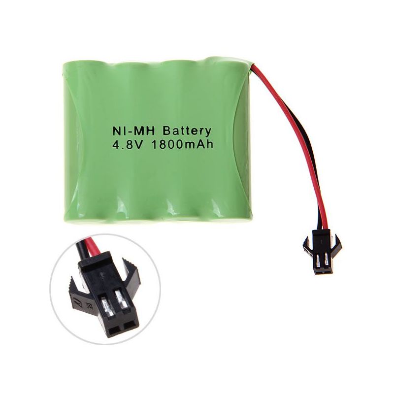 4,8V AA genopladeligt batteri 1800mAh høj kapacitet Ni-MH SM stik miljøvenlig energiløsning til legetøjsbiler