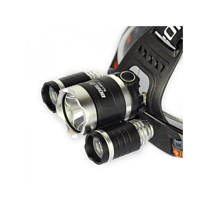 Boruit RJ-3000 LED forlygte T6 hvid lys 1000 lumens udendørs belysning og eventyr udstyr vandtæt lys