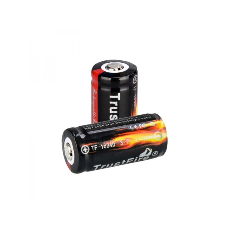 TrustFire 16340 genopladeligt Li-ion batteri 3.7V 880mAh miljøvenlige batterier alsidig kompatibilitet sikker brug