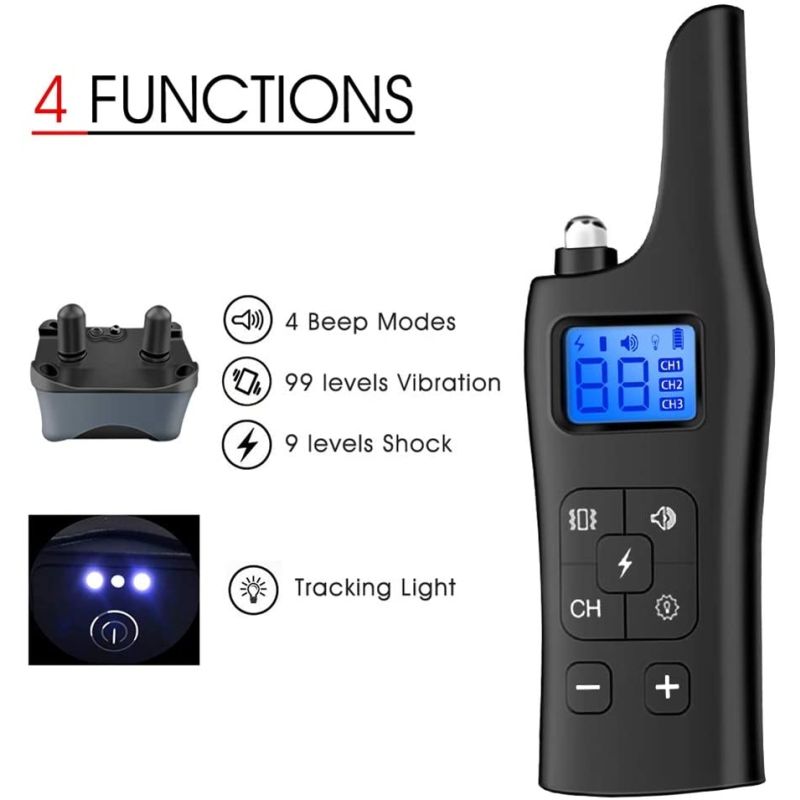 Ny Elektrisk Hundetræningskrave til Små Mellemstore Store Hunde med Justerbare Træningsmuligheder Gøkontrol