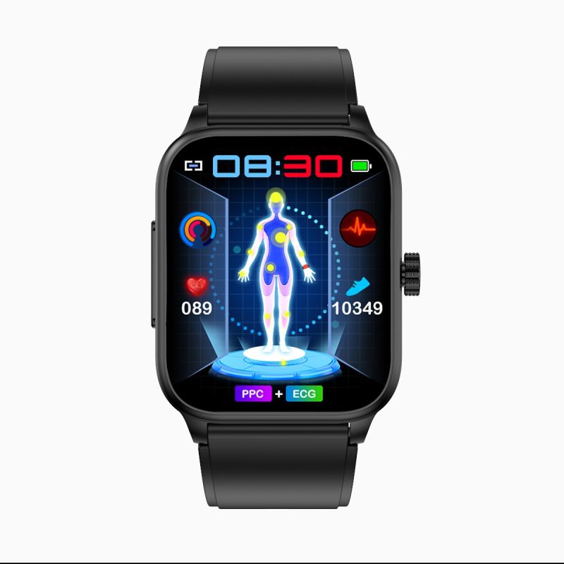 ET540 Smartwatch: Fitness Tracker m. Blodsukker, EKG, Blodtryk, Puls, Temp & Bluetooth Opkald