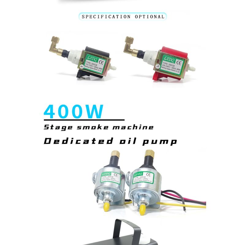 Elektromagnetisk oliepumpe 55DCB til røgmaskine med lydsvag ydeevne justerbar tågetæthed teaterudstyr