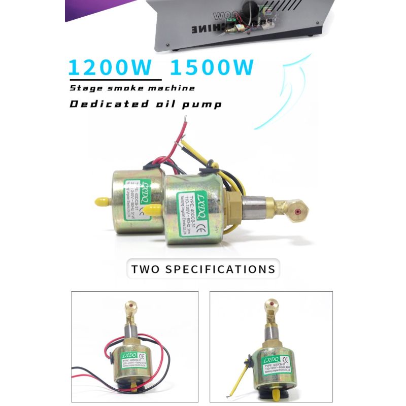 Elektromagnetisk oliepumpe 55DCB til røgmaskine med lydsvag ydeevne justerbar tågetæthed teaterudstyr