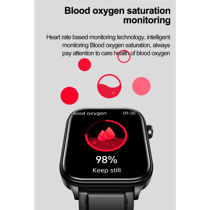 ET570 Blodglukose Smartwatch EKG Puls Blodtryk – Dit Sundhedsovervågningsur i Dansk Design!