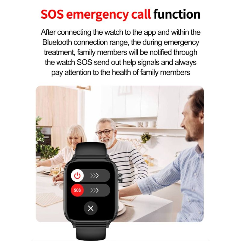 ET570 Blodglukose Smartwatch EKG Puls Blodtryk – Dit Sundhedsovervågningsur i Dansk Design!
