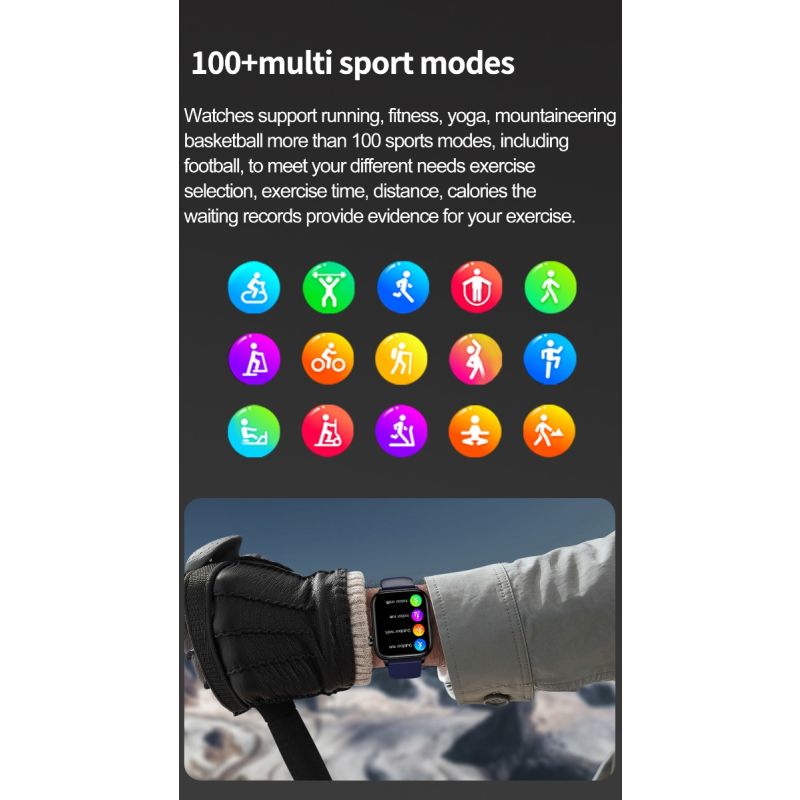 ET570 Blodglukose Smartwatch EKG Puls Blodtryk – Dit Sundhedsovervågningsur i Dansk Design!