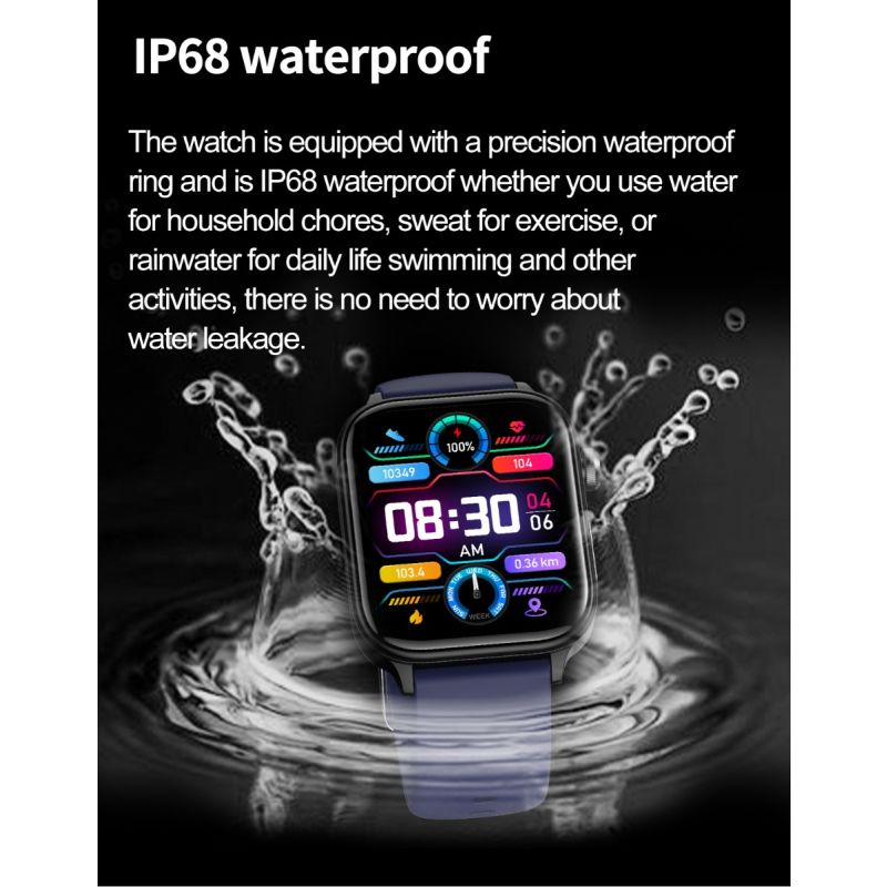 ET570 Blodglukose Smartwatch EKG Puls Blodtryk – Dit Sundhedsovervågningsur i Dansk Design!