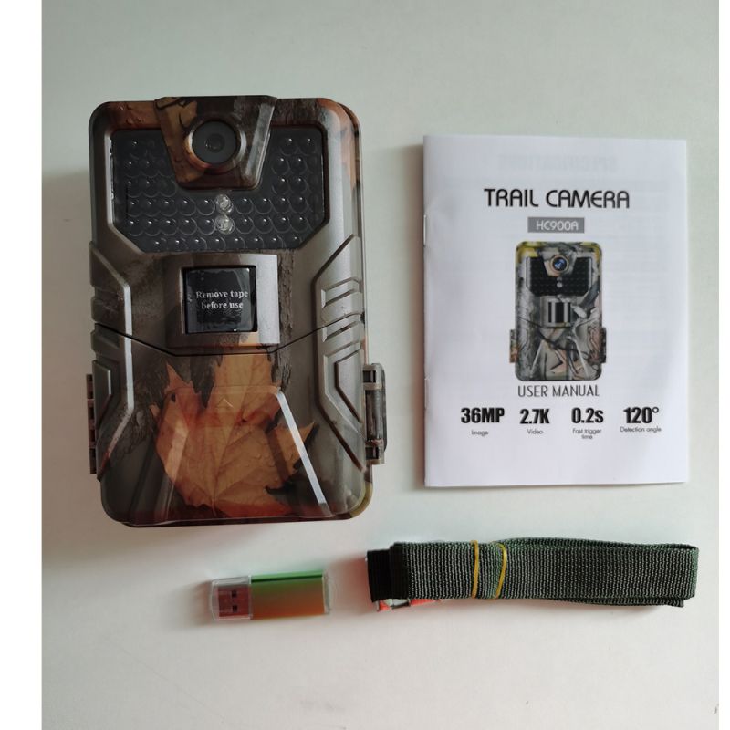 HC-900A trail-kamera 36MP med usynligt infrarødt 940NM og PIR-sensor til dyrelivsovervågning og natvision