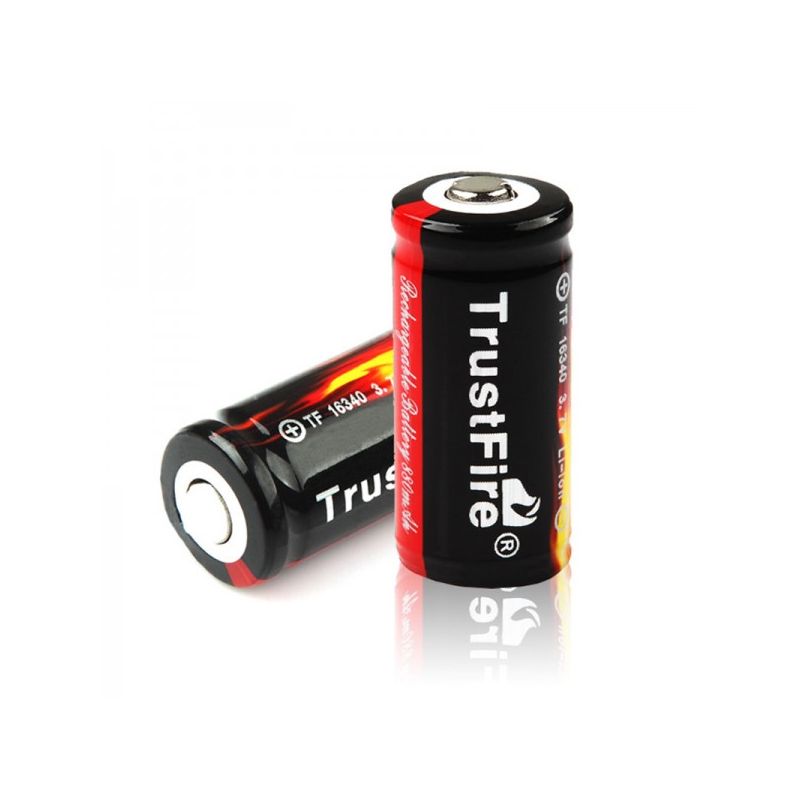 TrustFire 16340 genopladeligt Li-ion batteri 3.7V 880mAh miljøvenlige batterier alsidig kompatibilitet sikker brug