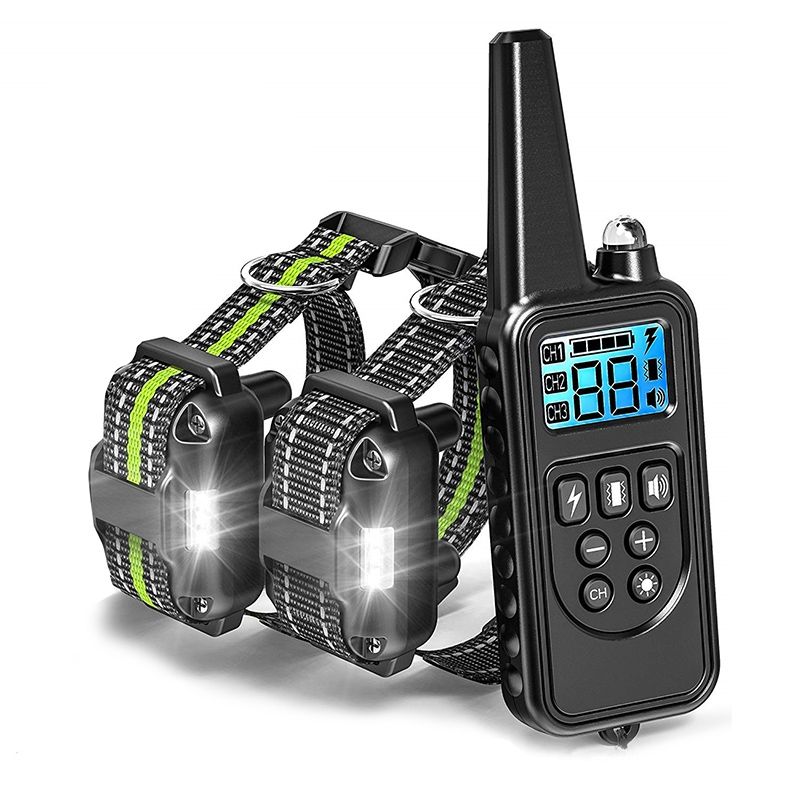 800m Elektrisk Hundetræningskrave med LCD-skærm Vandtæt Genopladelig Ideel til Fjernbetjent Kæledyrstræning