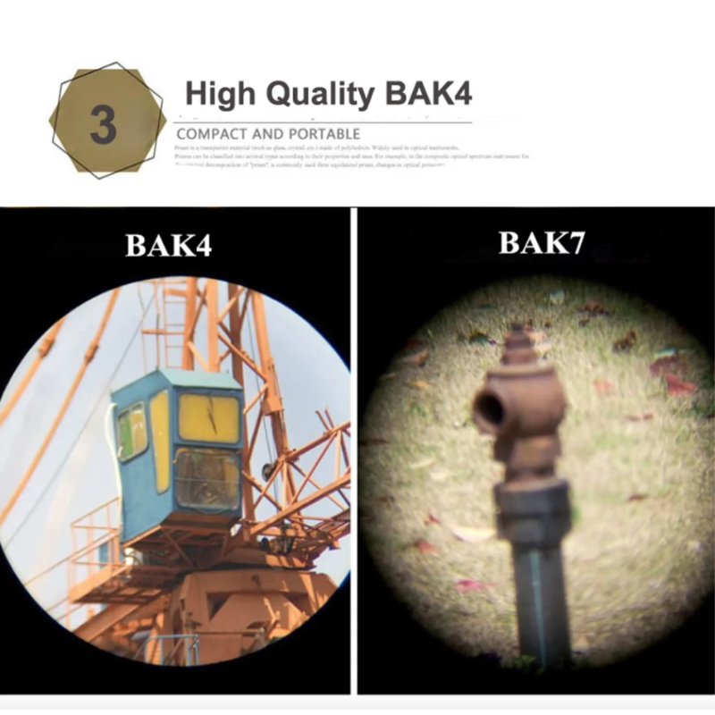 60x60 BAK4 kikkert optisk teleskop letvægts design til fuglekiggeri kraftig HD kikkert langdistance visning