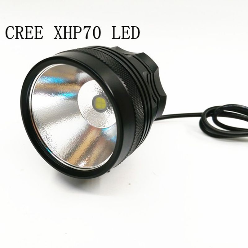 Cykellygte XHP70 3500 Lumen LED Forlygte Inkluderer Batteri Oplader Høj Lysstyrke til Natcykling Camping Vandreture