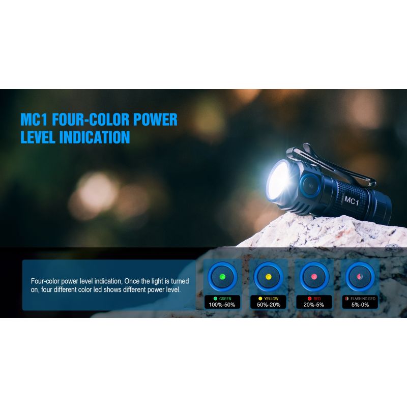 TrustFire MC1 Baton XP-L HI LED lommelygte 1000 lumens kompakt og ultralet med magnetisk opladning til daglig brug