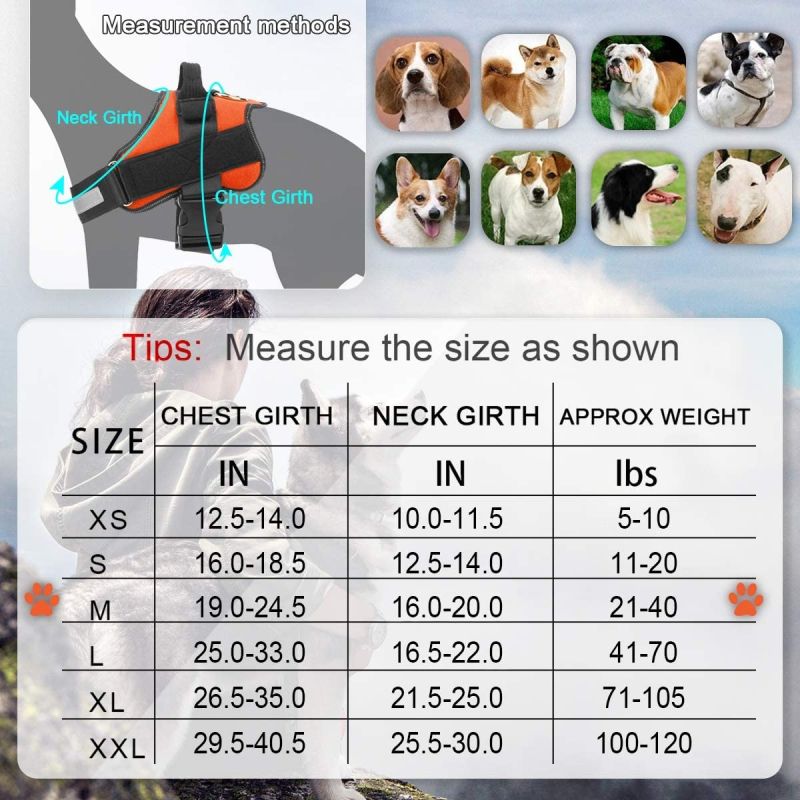 Åndbar nej-træk hundesele med reflekterende kæledyrsvest og justerbar pasform til mellemstore hunde