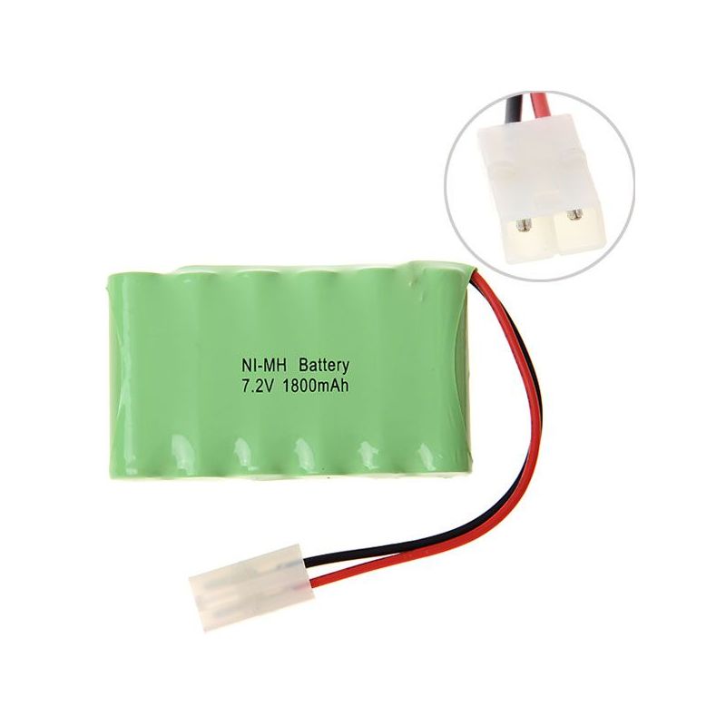7.2V AA Batteri 1800mAh Ni-MH Høj Kapacitet Miljøvenligt Batteri til Fjernstyret Legetøj og Fotografisk Udstyr
