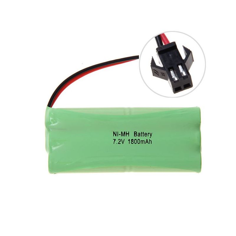 7,2V AA 1800mAh Ni-MH genopladeligt batteri SM-stik legetøjsbil og modelfly høj ydeevne miljøvenligt