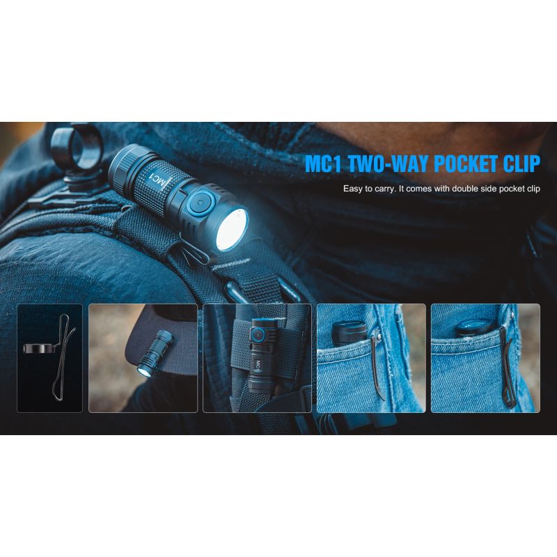 TrustFire MC1 Baton XP-L HI LED lommelygte 1000 lumens kompakt og ultralet med magnetisk opladning til daglig brug