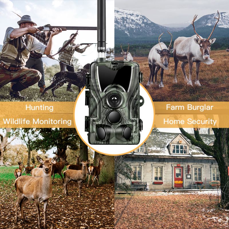 HC801M Trail Wildlife Camera 20MP 1080P med 2G MMS SMS Perfekt til Vildtfotografi og Naturobservation