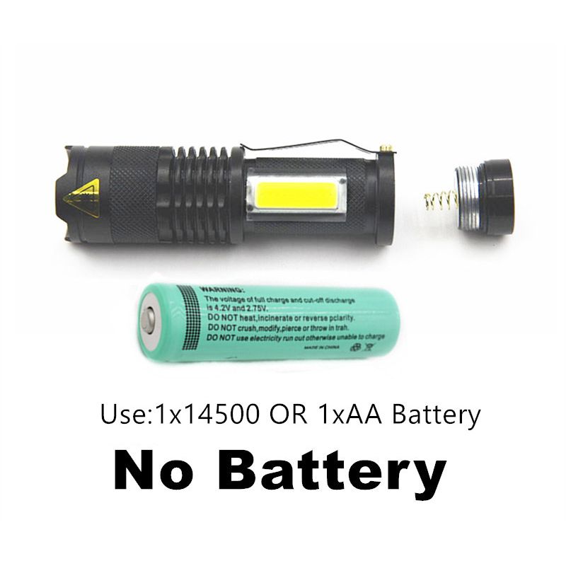 SK68 XML-Q5 COB LED Mini lommelygte Pålidelig lysstyrke robust materiale perfekt til camping og nødbelysning