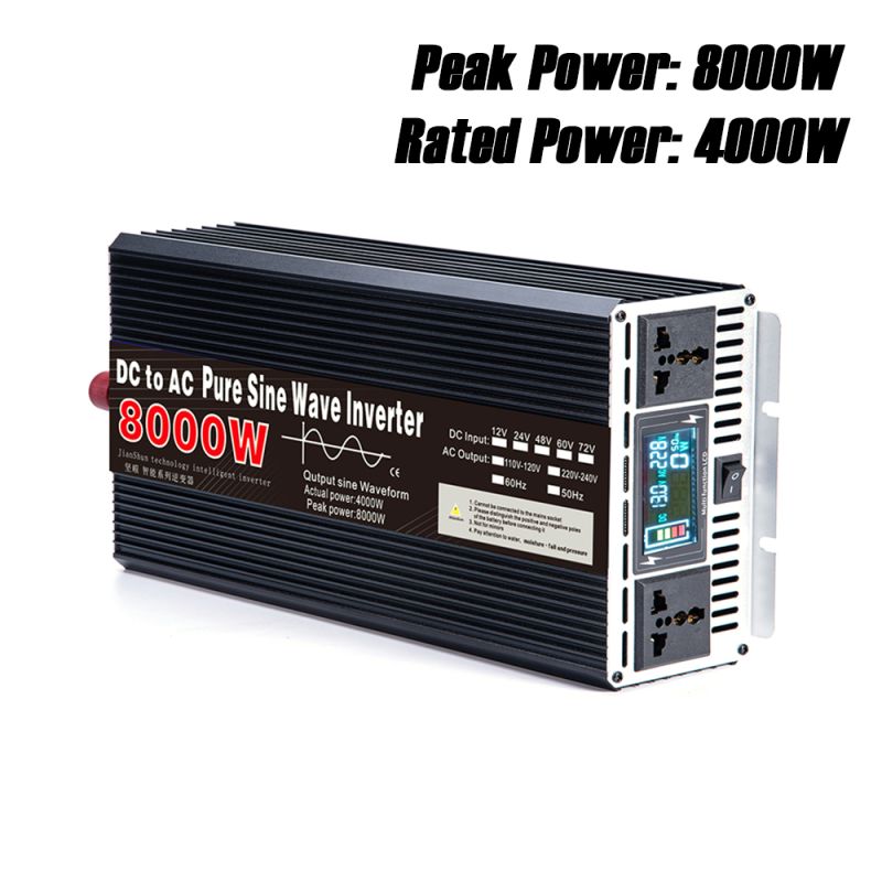 Pure Sine Wave Inverter 8000W 6000W Off-grid Solinverter Kompakt Design DC 12V/24V AC 110V/220V Høj Kvalitet