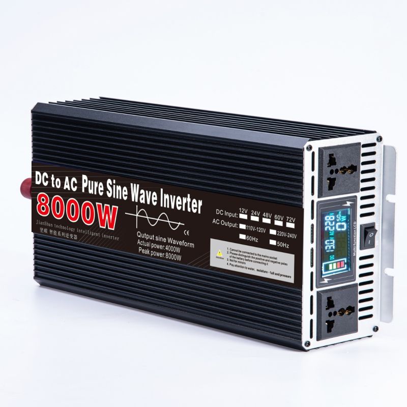 Pure Sine Wave Inverter 8000W 6000W Off-grid Solinverter Kompakt Design DC 12V/24V AC 110V/220V Høj Kvalitet