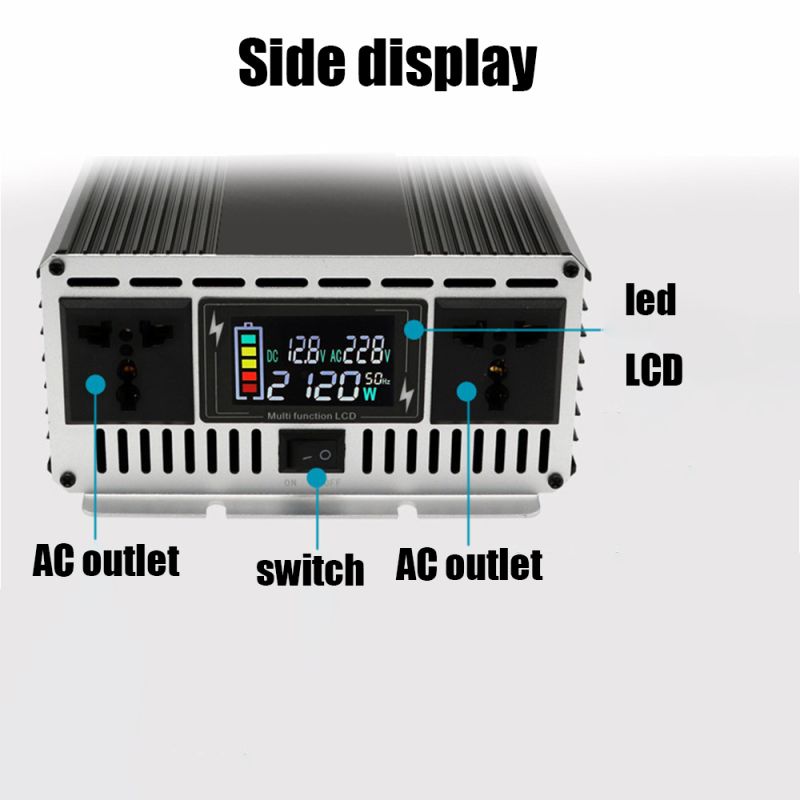 Pure Sine Wave Inverter 8000W 6000W Off-grid Solinverter Kompakt Design DC 12V/24V AC 110V/220V Høj Kvalitet
