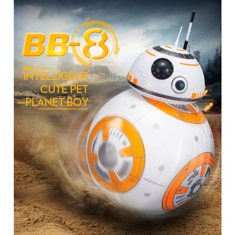 Oplev 2.4G BB-8 fjernbetjening robot intelligent actionfigur med 360° rotation gavelegetøj til børn Star Wars